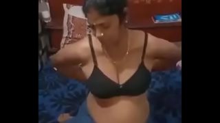 Telugu juicy aunty stripping and finger fucked